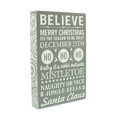 Image of FESTIVE PRODUCTIONS Grey Plaque with Glitter, Microfibre, 20 x 29.5 4 cm