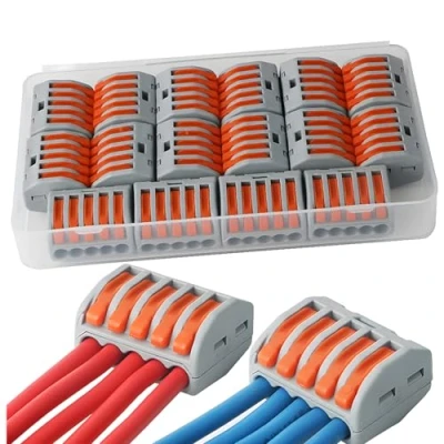 Image of CESFONJER Lever Nut Connector, Assortment Conductors Compact Wire Connectors 222 415(16 Pack)