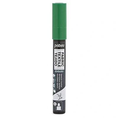 Image of Pebeo 7A Opaque Green Fabric Marker 4M