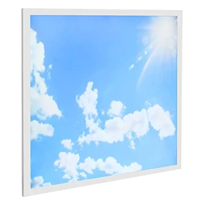 Image of Long Life Lamp Company 40w Blue Sky LED Ceiling Panel 600 x Sun Cloud Scene Recessed Office Light with Transformer