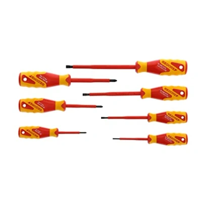 Image of Gedore VDE2170 2160 PH 077/1616048 VDE Power Grip Screwdriver Set, Red and Yellow