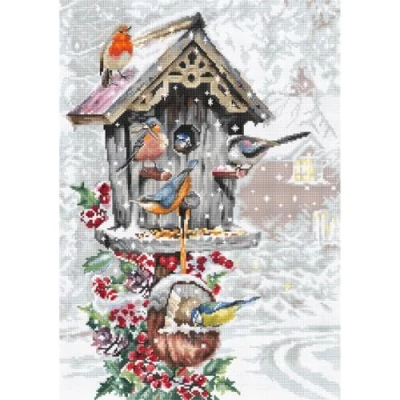 Image of Lucas B2399 Bird House Cross Stitch Kit Luca S