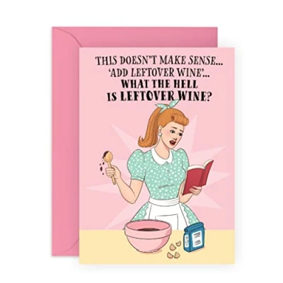 Image of Central 23 Funny Best Friend Birthday Cards for Her &#039;Leftover Wine&#039; Friendship Gifts Women Hilarious Mother&#039;s Day Card Mum Auntie Sister Comes With Stickers Made In UK