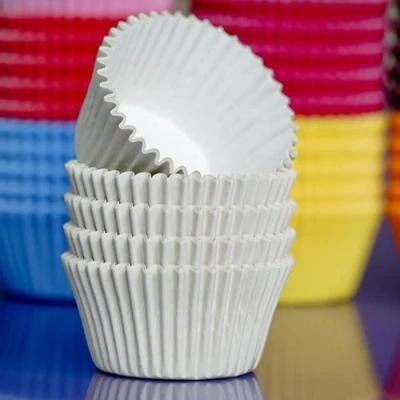 Image of Purple Cupcakes Cupcake Cases (Qty 60) Ivory