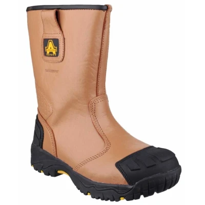 Image of Amblers Safety: Tan FS143 Waterproof pull on Safety Rigger Boot 8