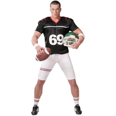 Image of FIESTAS GUIRCA Quarterback Fancy Dress Costume Adult Man Size XL 44 46