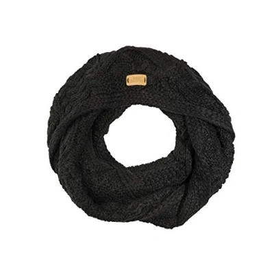 Image of Aran Traditions Cable Knit Snood Scarf (Black)