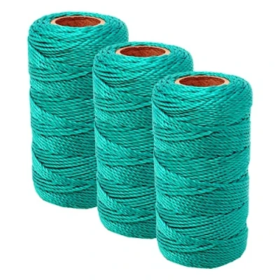Image of Dapetz ® 3 Pc Green 70M Builders Building Nylon Brick Line Measuring Masonry Rope String Abrasion and Alkali Resistant Suitable for Groundwork, Gardening etc.