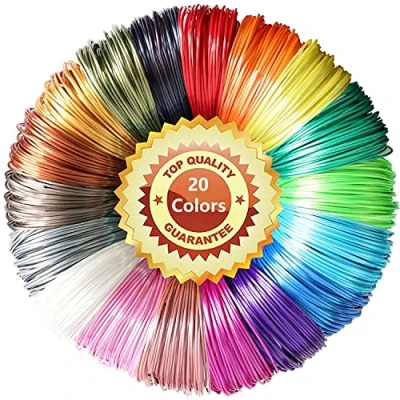 Image of LELYFIT 3D Pen Filament Refills PLA, 20 Colors, 16.5 Ft Per Color Total 330 Ft, Printer 1.75mm for Most Intelligent &amp; (20 Colors)