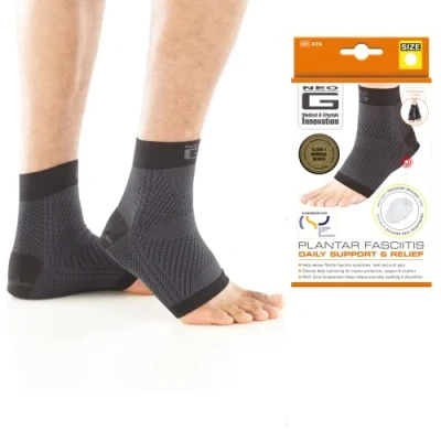 Image of Neo G Plantar Fasciitis Support Compression Socks for Fasciitis, Foot Pain, Arch &amp; Heel Pain Relief Medical Women Men with Silicone Cushioning 1 pair XL
