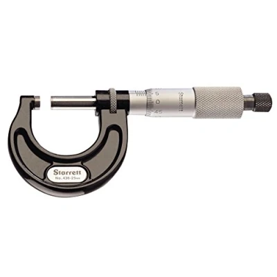 Image of Starrett 436.1MXRL 100 Outside Micrometer 75 100mm Graduation 0.01mm STR436M100
