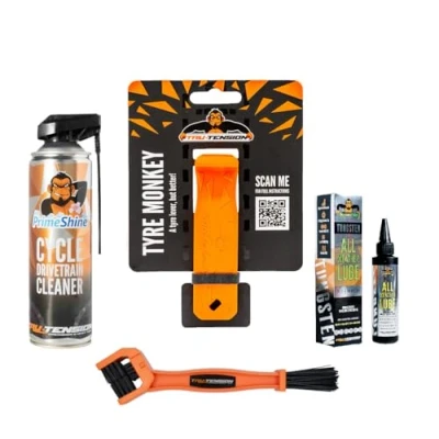 Image of Tru Tension Tyre Monkey Bundle Suitable for all Road, Mountain &amp; Race Bikes Bicycle Tools Accessories 4 Piece Kit