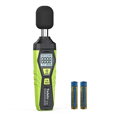 Image of Sound Level Meter, Tadeto Digital Portable Decibel Meter 30dB to 130dB with LCD Display A/C Weighted for Home Factories