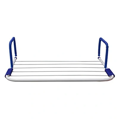 Image of JVL Folding Clothes Radiator Drying Airer, Plastic/Metal, White