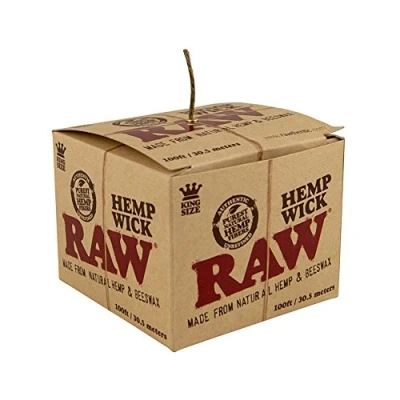 Image of RAW Hemp Wick 30.5 metre / 100 ft dispenser packs. Made from all natural beeswax