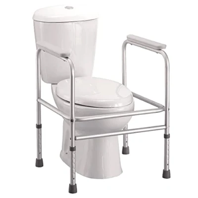 Image of Toilet safety frame rail surround mobility aid Lightweight aluminium and Height Adjustable