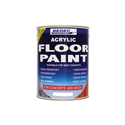 Image of Bedec Acrylic Water Based Floor Paint White 2.5 Litre