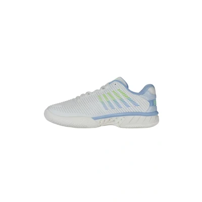 Image of K Swiss Women&#039;s Hypercourt Express 2 Tennis Shoe, Wht Dtchcnl Green, 7.5 UK