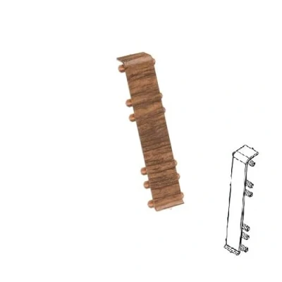 Image of VP Plastic Skirting Board High Line 2.5m PVC Joint Trim/Link Cantabrian Oak 236