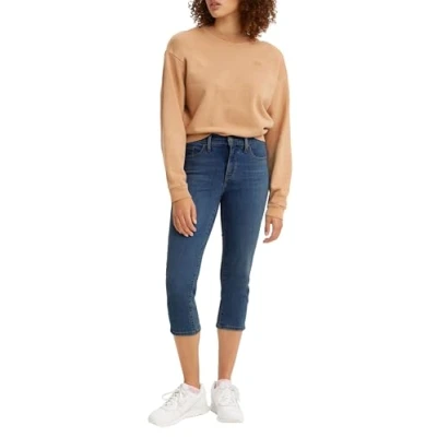 Image of Levi&#039;s Women&#039;s 311 Shaping Skn Capri 22 Jeans, Lapis Amidst, (25W) EU