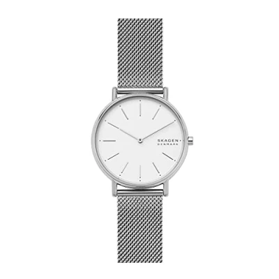 Image of Skagen Watch for Women Signatur, Two Hand Movement, 38 mm Silver Stainless Steel Case with a Mesh Strap, SKW2785