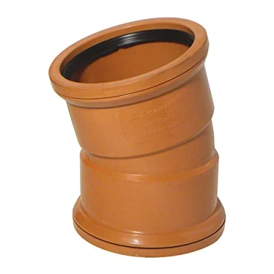 Image of 15 Bend (Double Socket) 110mm Underground Drainage Pipe Fittings Trap Gulley Socket Grid Coupler