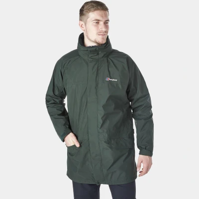 Image of Berghaus Men&#039;s Cornice Long Interactive Shell Jacket, Deep Forest, XXL