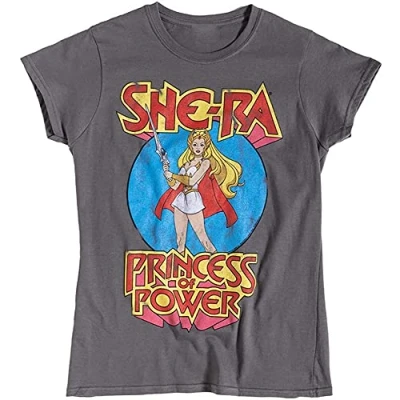 Image of Womens Charcoal She Ra Princess of Power T Shirt Size 3XL