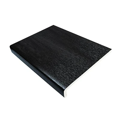Image of 225mm Black Ash UPVC Window Board/Cill Cover 1.25m Long 9mm Thick Plastic Sill Capping