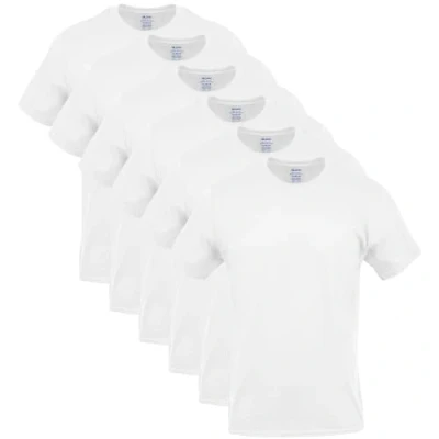 Image of GILDAN Men&#039;s Crew T shirts, Multipack Undershirt, White (6 pack), M UK