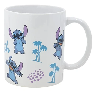 Image of Ceramic Mug 325 ML Stitch Leaves Pattern