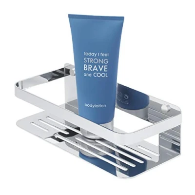 Image of Tiger Caddy Shower Basket, Stainless Steel, Chrome, 24 x 7 10.6 cm