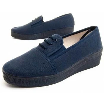 Image of Northome Womens Closed Slipper Inglesa In Blue Textile Size UK 6.5