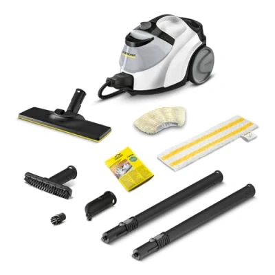 Image of Kärcher SC 5 EasyFix steam cleaner with VapoHydro function, pressure: 4.2 bar, heating time: 3 min. Surface: approx. 150 m², tank: 0.5 l + 1.5 l, incl. floor cleaning kit and nozzles