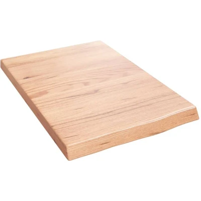 Image of vidaXL Solid Wood Oak Wall Shelf Light Brown 40x60x4cm Rustic Styled Mounted Storage Solution