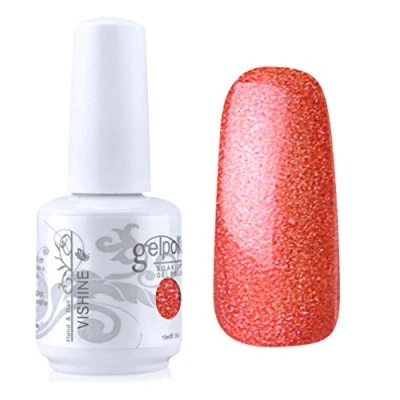 Image of Vishine Gelpolish UV LED Soak Off Varnish Color Gel Nail Polish Manicure Salon Shimmer Firebrick(1431)