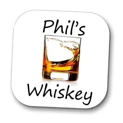 Image of Hot off the Press Personalised Coaster Whiskey! High Gloss Finish