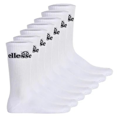 Image of Ellesse Unisex Sport 7 PAAR Trego Socks, Size: 2.5 5, Weiß