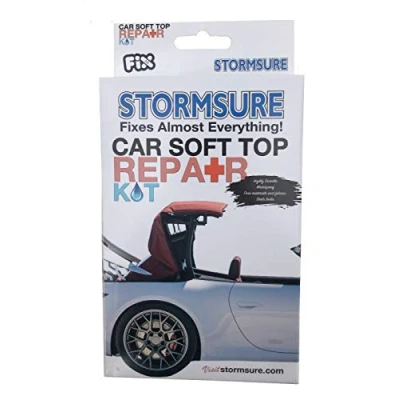 Image of 2 x STORMSURE Car Soft Roof Convertible Waterproof Repair Kit Adhesive RKROOF