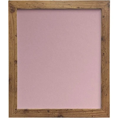 Image of FRAMES BY POST 25mm wide H7 Rustic Oak Picture Photo Frame with Pink Backing Board 7&quot;x5&quot;