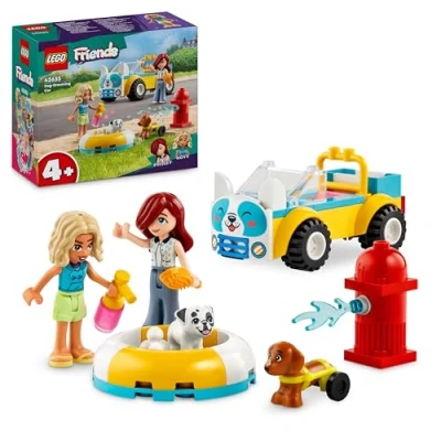 Image of LEGO Friends Dog Grooming Car Toy, Vehicle Playset, Animal and Nature Pretend Play Toy for 4 Plus Year Old Girls, Boys &amp; Kids, 2 Mini Doll Characters Figures, Birthday Gift Idea 42635