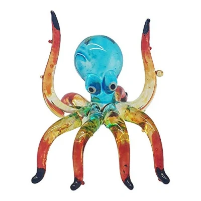 Image of VIE Naturals Hand Blown Glass Sculpture, Octopus