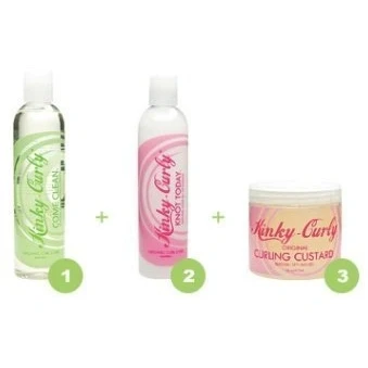Image of Kinky Curly Combo! (Come Clean 8oz &amp; Knot Today Curling Custard 8oz) by