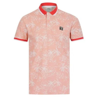 Image of Tokyo Laundry Men&#039;s &#039;Milo&#039; Cotton Blend Pique Tropical Hawaiian Print Polo Shirt