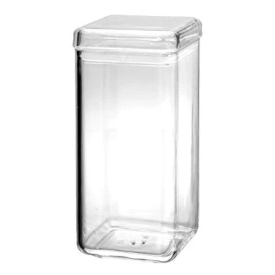 Image of 58oz Square Storage Jar, Sealed Lid. MS, Foodsafe, Container, Canister, Plastic