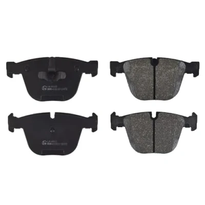 Image of 34216775342, 34216790966 Brake pad set BLUE PRINT ADB114204 Rear Axle prepared for wear indicator BMW: 5 GT, 7