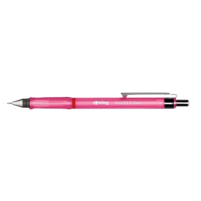 Image of rOtring Visuclick Mechanical Pencil 0.7 mm 2B Lead Lively Pink Barrel 12 Count