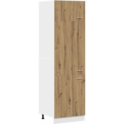 Image of vidaXL Refrigerator Cabinet Lyon Artisan Oak 60x57x207 cm Engineered Wood