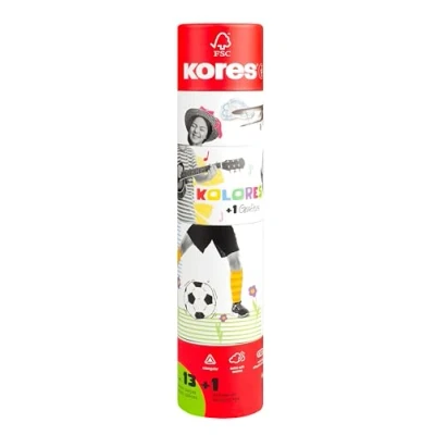 Image of Kores Kolores, 12 Triangular Shape Colouring Pencils Twist &amp; Turn, Coloured with Soft Lead, Shape, FSC Wood Set of Assorted in Carton Case