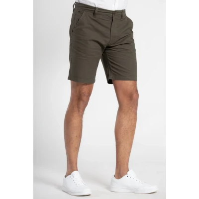 Image of Tokyo Laundry Men&#039;s Elvio Cotton Twill Chino Shorts Khaki